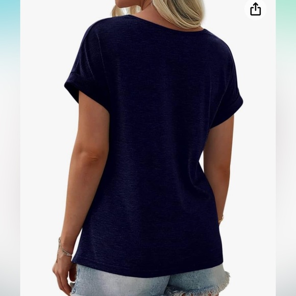 Color Block Short Sleeve Top - Picture 2 of 9